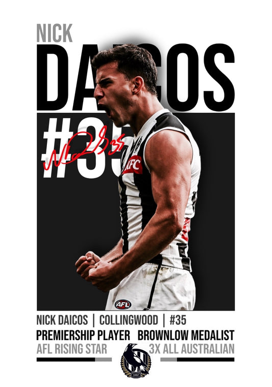 Nick Daicos | Collingwood AFL Poster