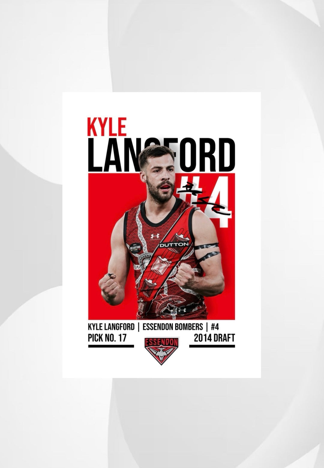 Kyle Langford | Essendon AFL Poster
