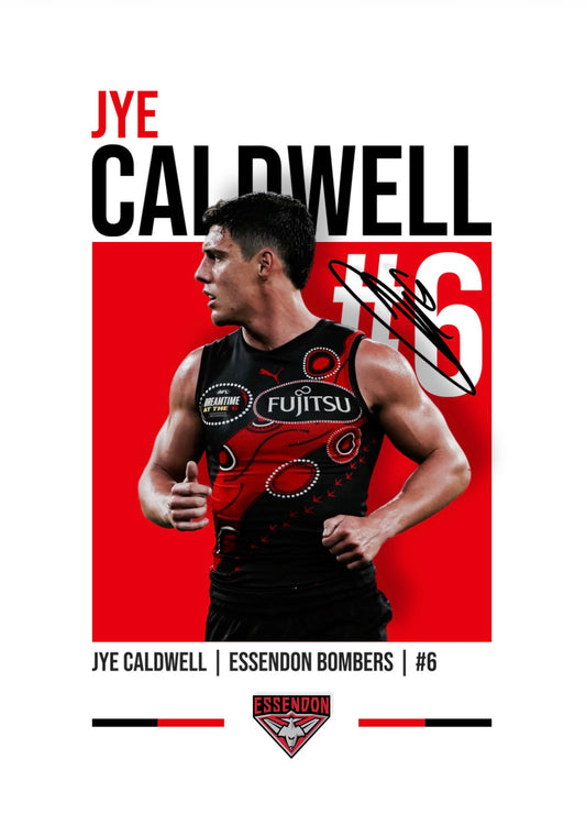 Jye Caldwell | Essendon AFL Poster