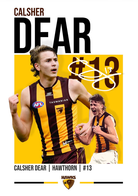 Calsher Dear | Hawthorn Hawks AFL Poster