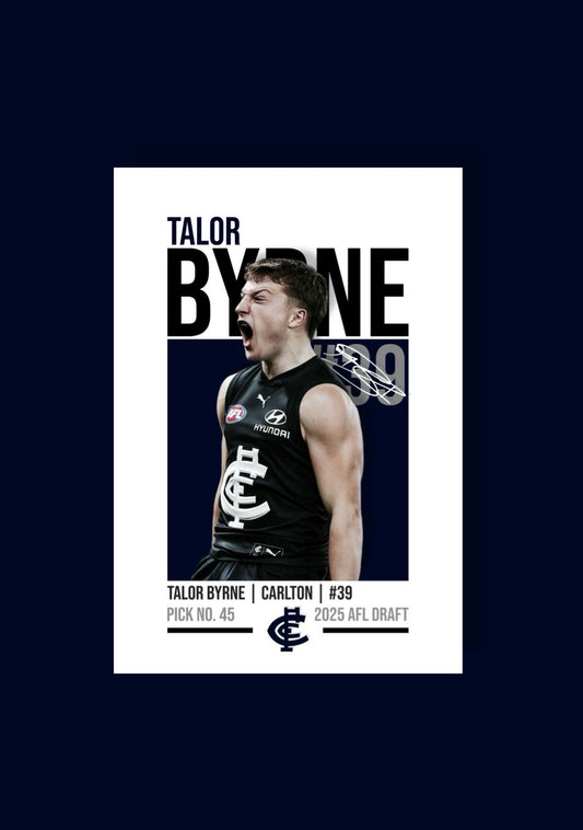 Talor Byrne | Carlton AFL Poster