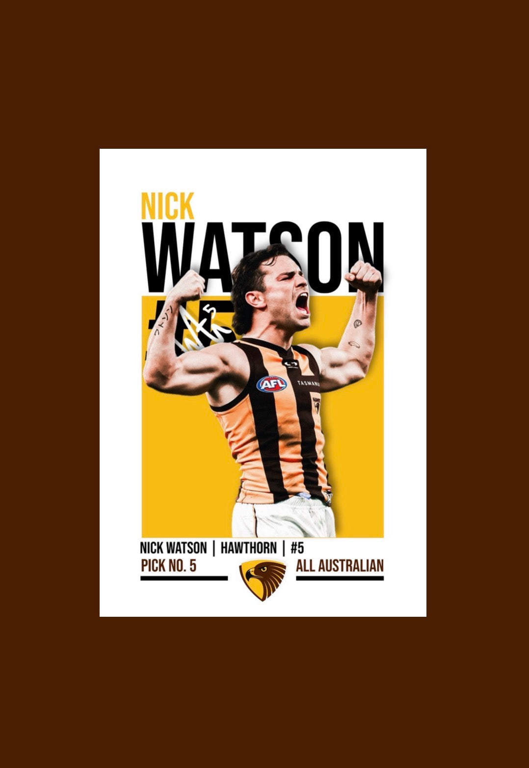 Nick Watson | Hawthorn AFL Poster