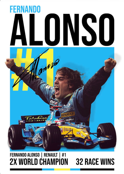 Fernando Alonso Legends Edition Poster