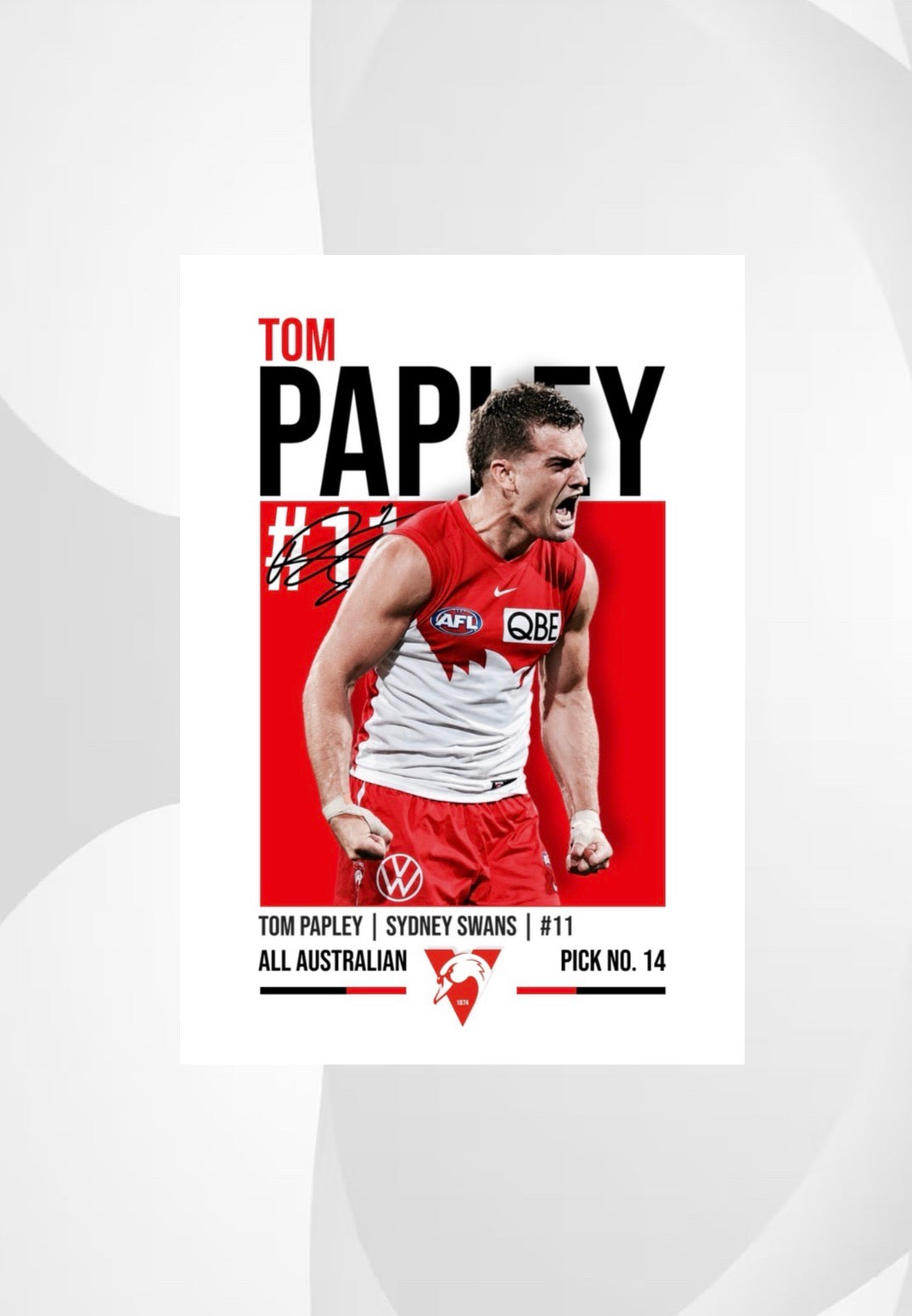Tom Papley | Sydney Swans AFL Poster