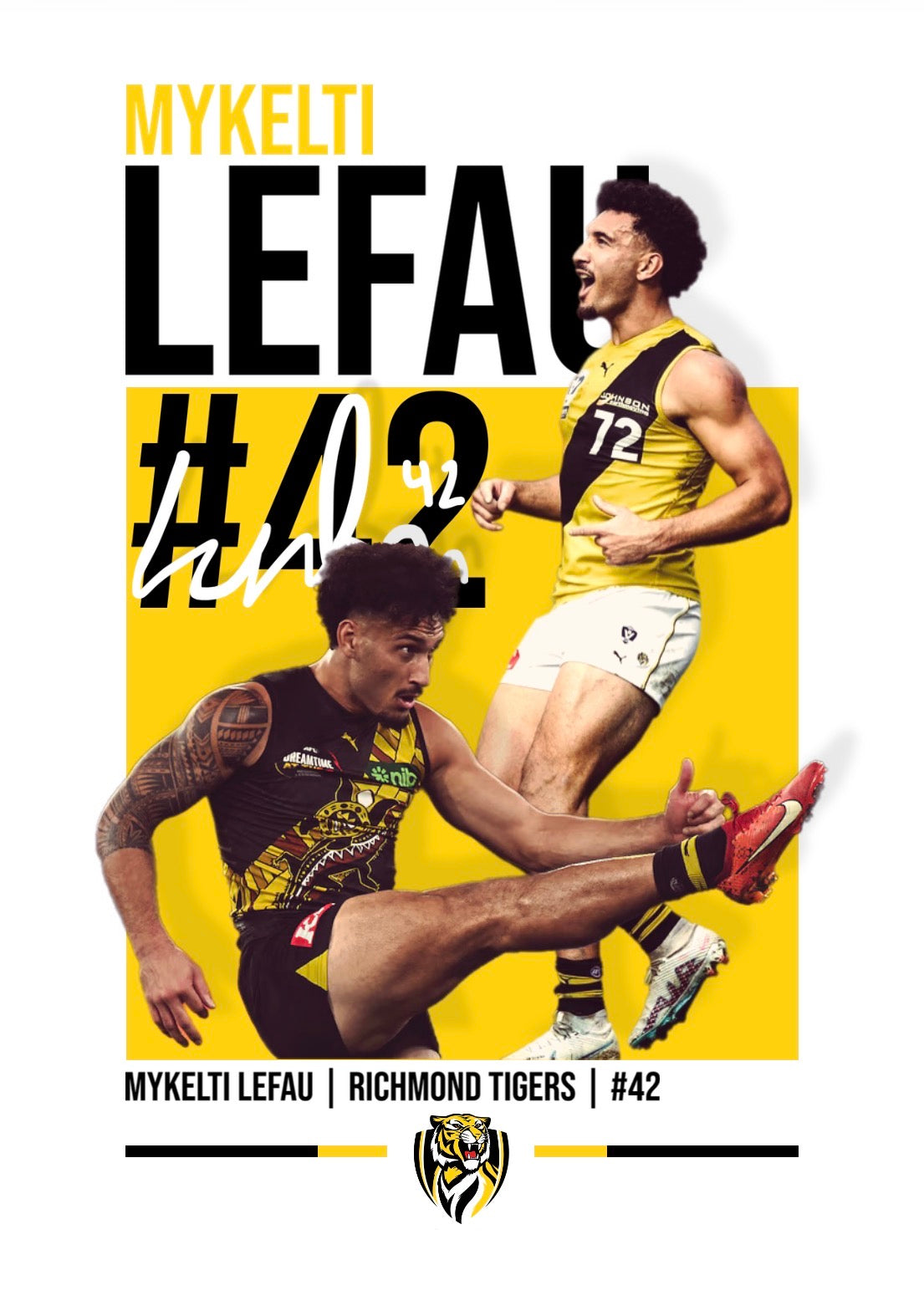 Mykelti Lefau | Richmond AFL Poster