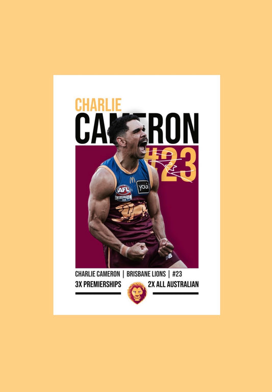 Charlie Cameron | Brisbane Lions AFL Poster
