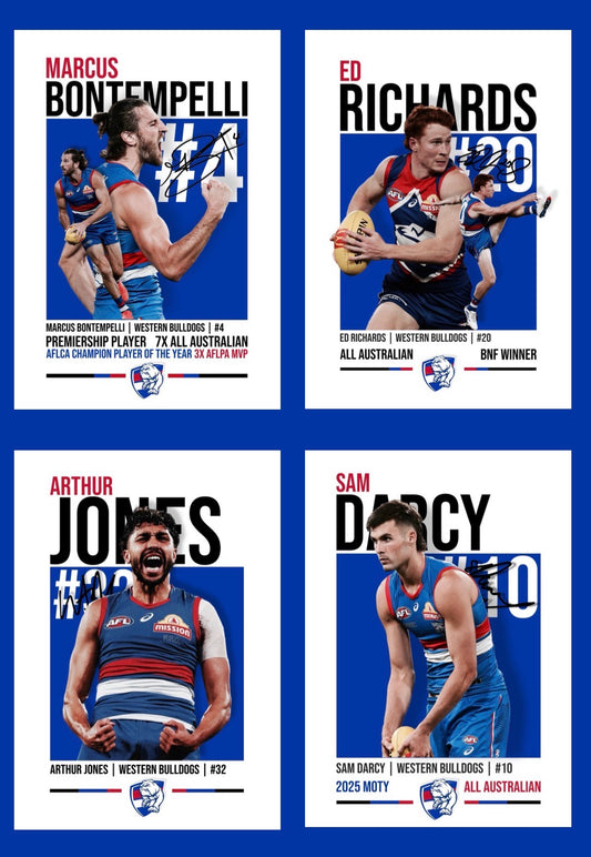 Western Bulldogs Bundle | Bontempelli, Richards, Jones, Darcy AFL Poster Value Pack