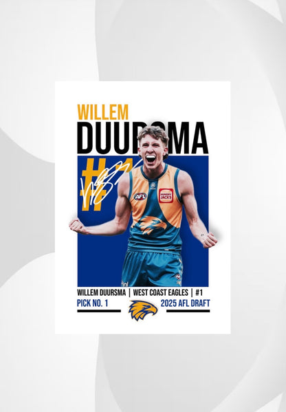 Willem Duursma | West Coast AFL Poster