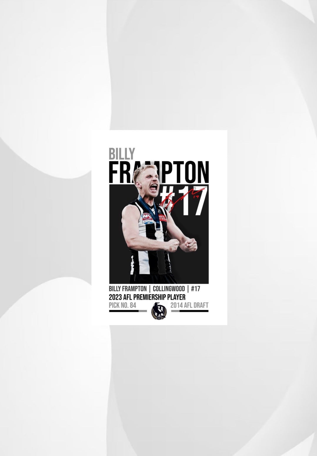 Billy Frampton | Collingwood AFL Poster