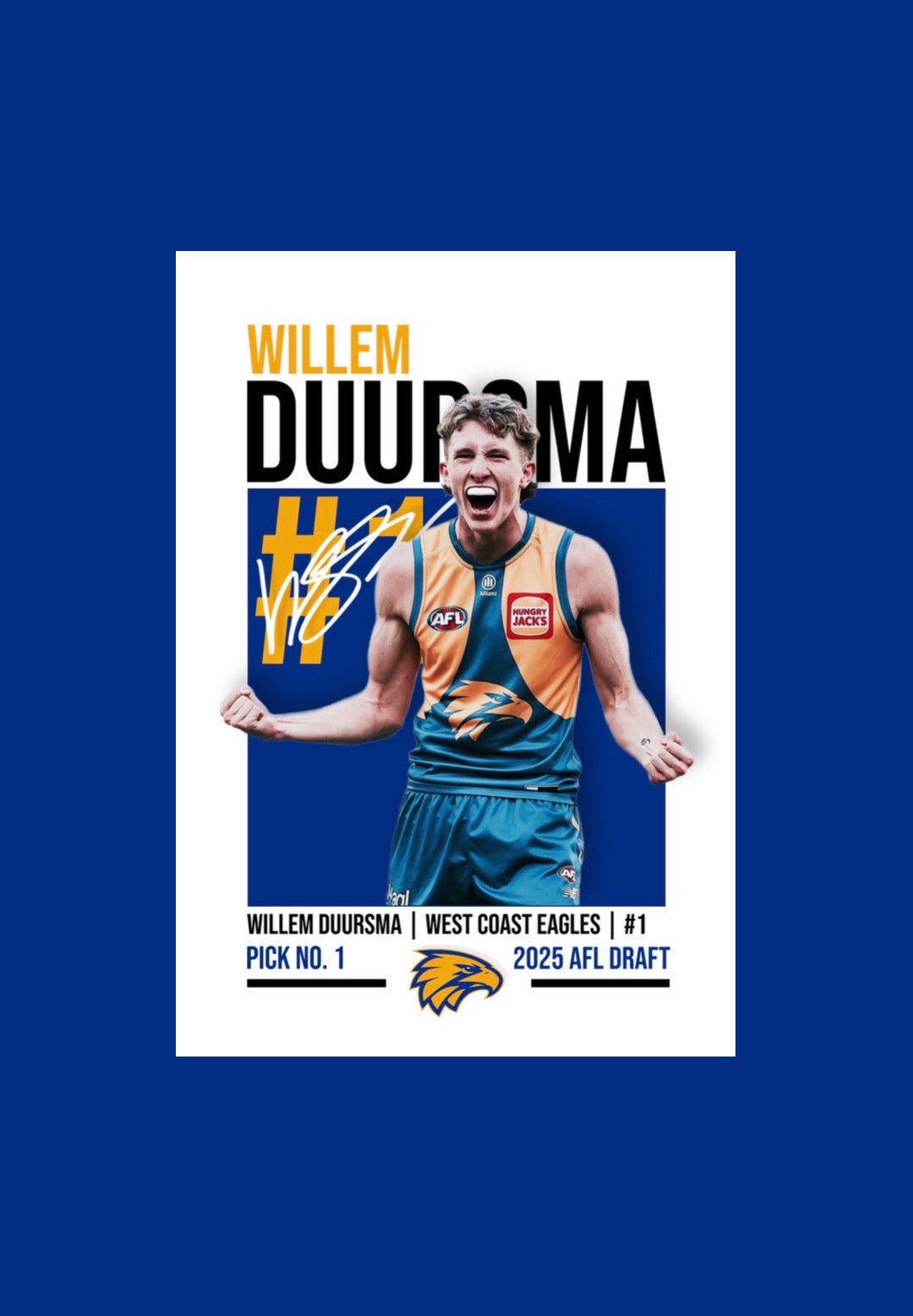 Willem Duursma | West Coast AFL Poster