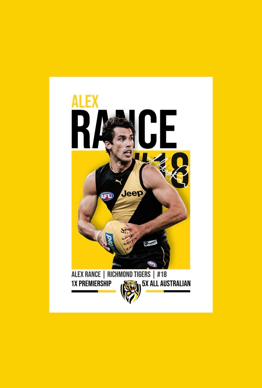 Alex Rance | Richmond AFL Poster