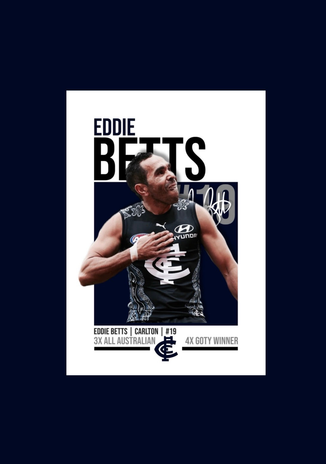 Eddie Betts | Carlton AFL Poster