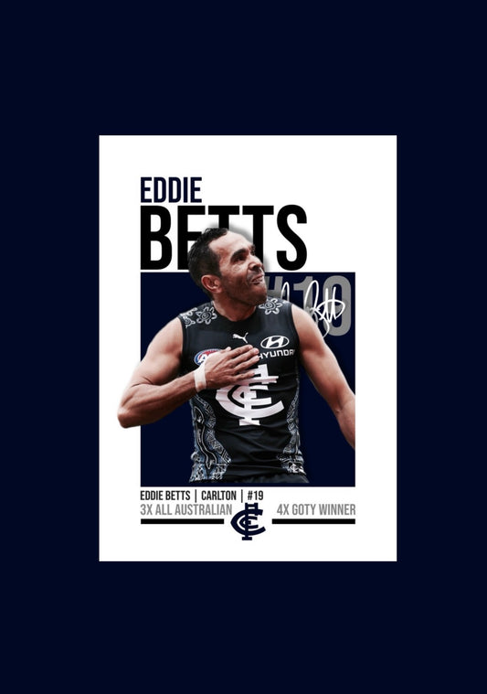 Eddie Betts | Carlton AFL Poster