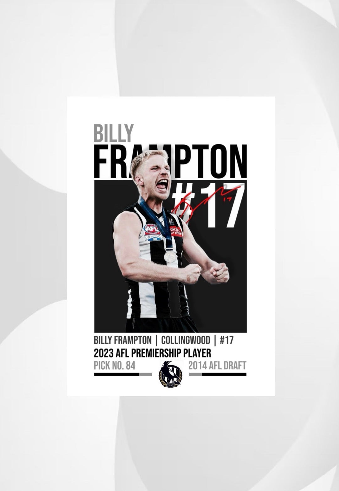 Billy Frampton | Collingwood AFL Poster