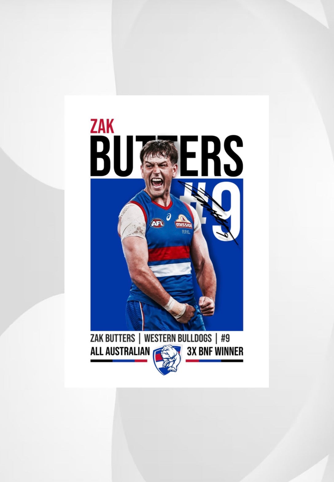 Zak Butters | Western Bulldogs AFL Poster
