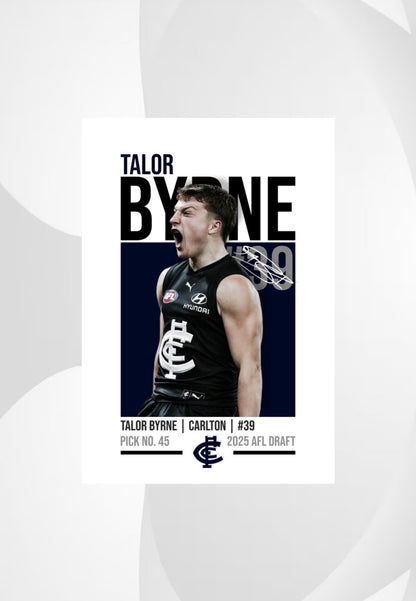 Talor Byrne | Carlton AFL Poster