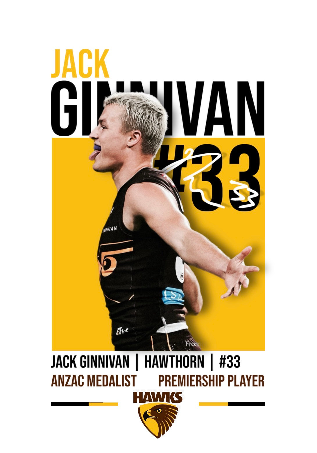 Hawthorn Bundle | Watson, Newcombe, Ginnivan AFL Poster Value Pack