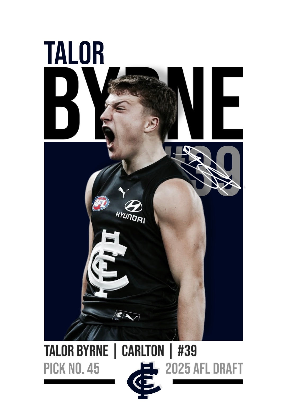 Talor Byrne | Carlton AFL Poster