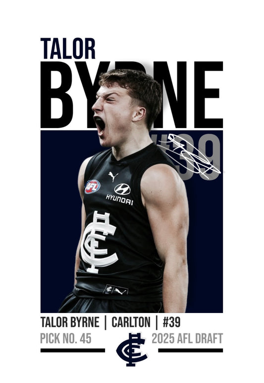 Talor Byrne | Carlton AFL Poster
