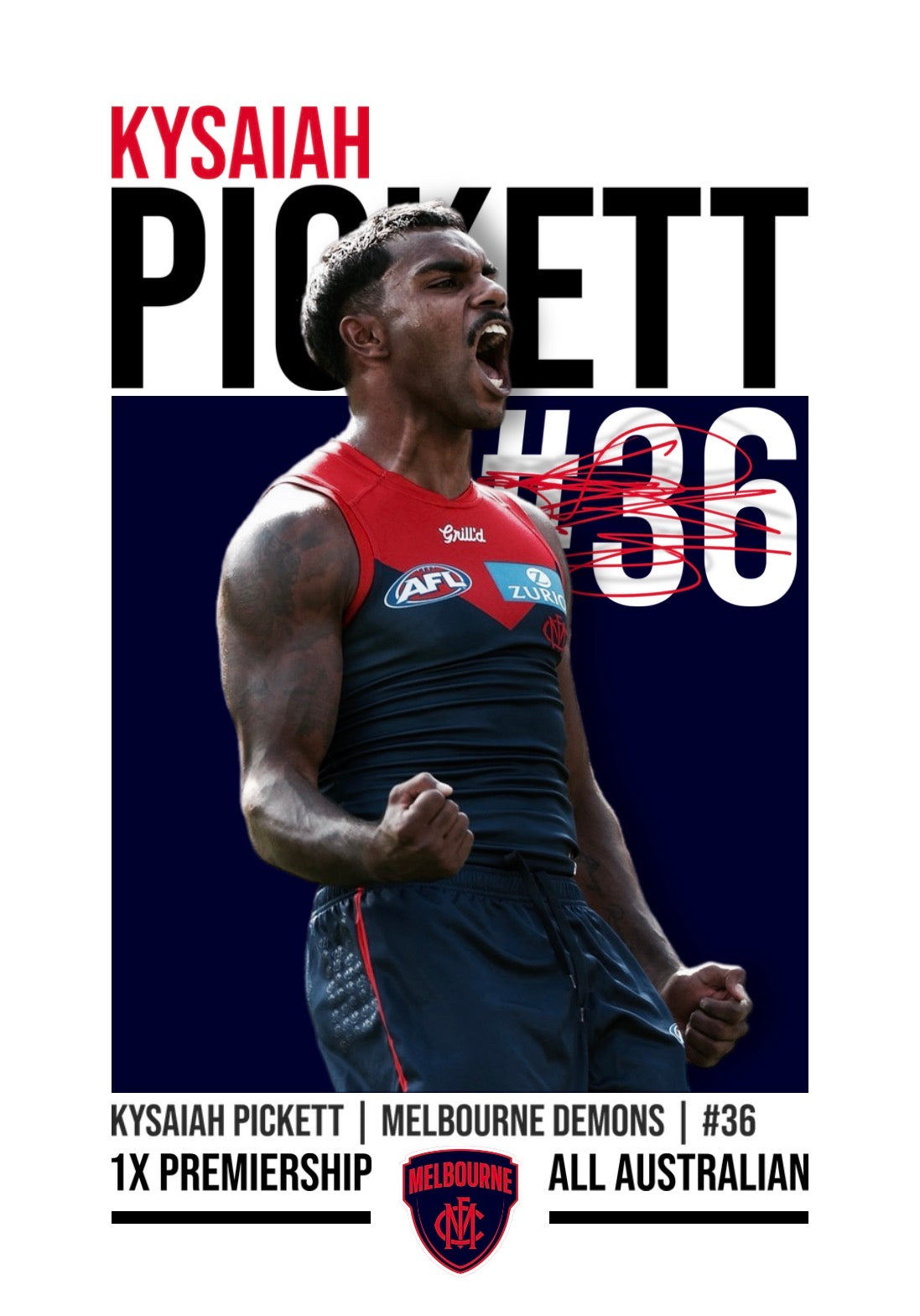 Kysaiah Pickett | Melbourne AFL Poster