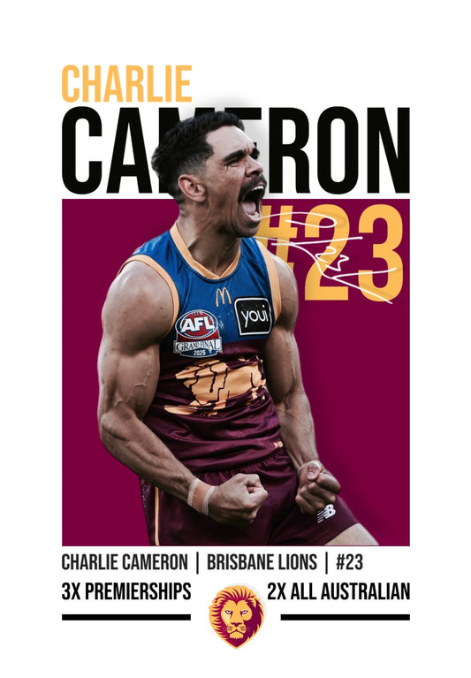 Charlie Cameron | Brisbane Lions AFL Poster