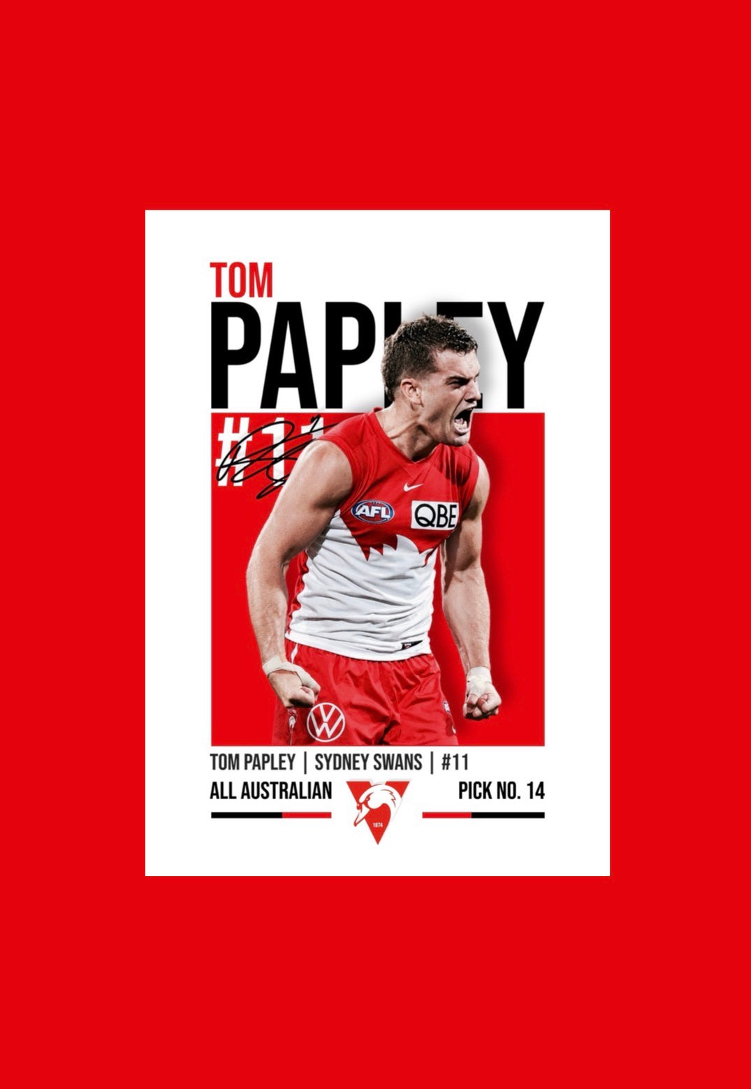 Tom Papley | Sydney Swans AFL Poster