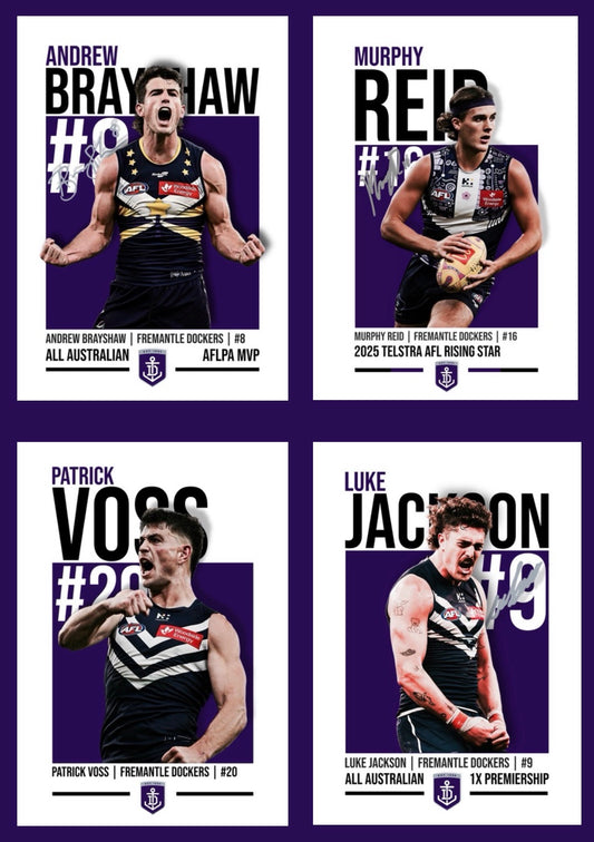 Fremantle Bundle | Brayshaw, Reid, Voss, Jackson AFL Poster Value Pack