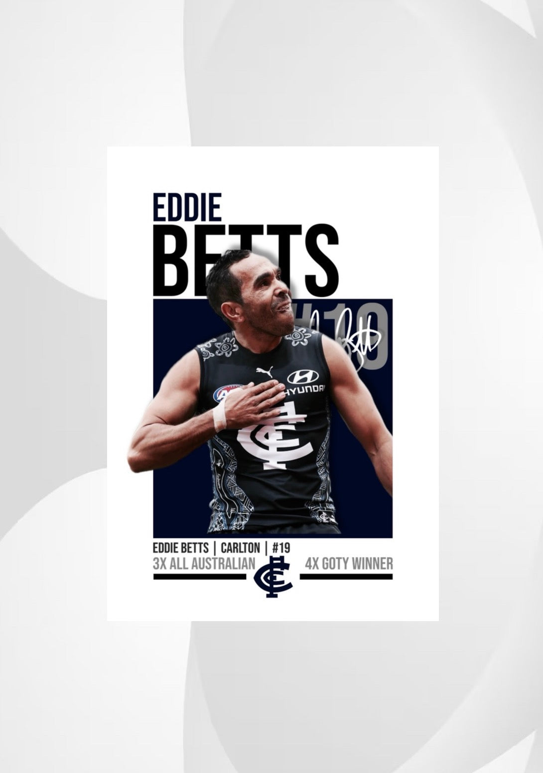 Eddie Betts | Carlton AFL Poster