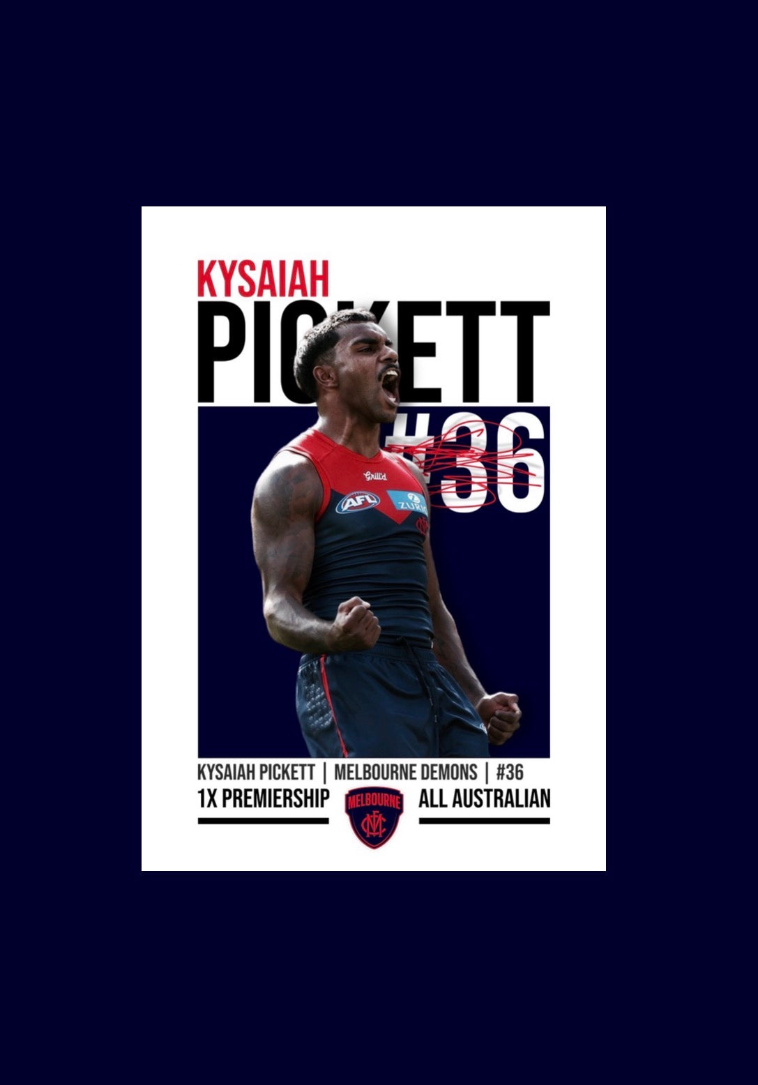 Kysaiah Pickett | Melbourne AFL Poster