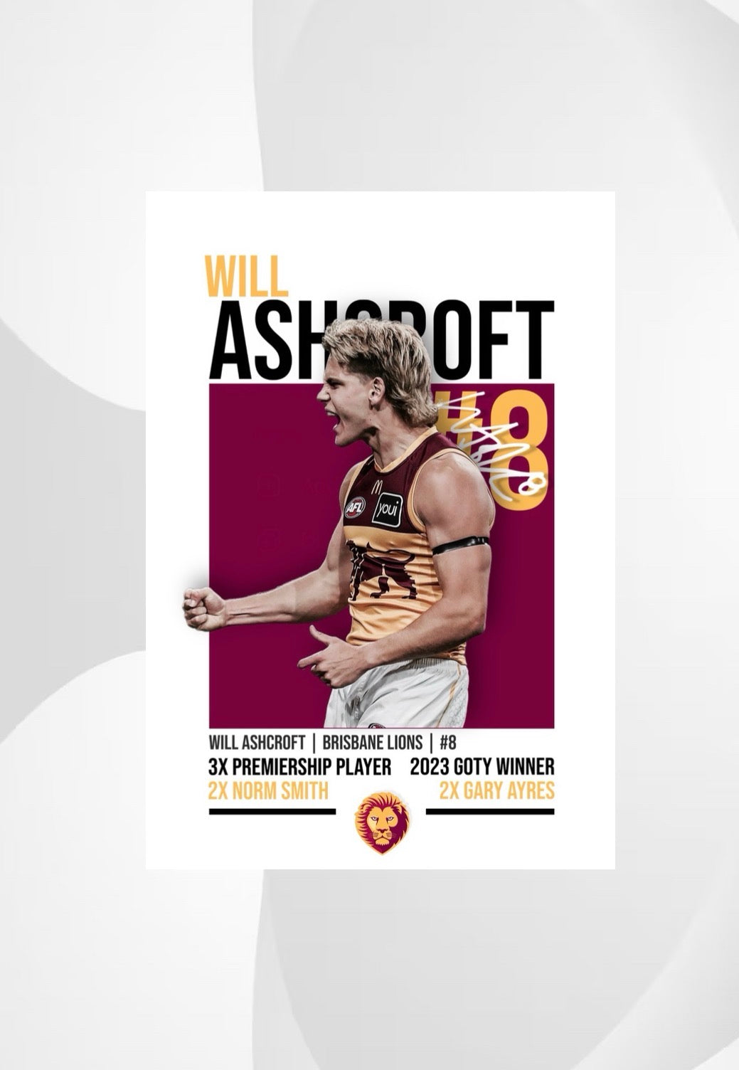 Will Ashcroft | Brisbane Lions Poster