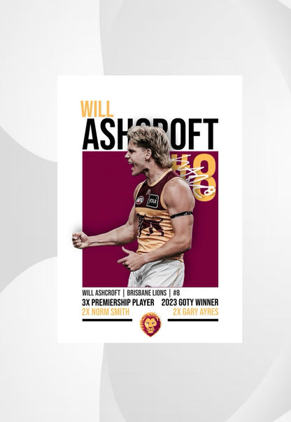 Will Ashcroft | Brisbane Lions Poster