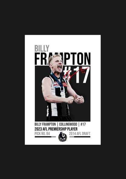 Billy Frampton | Collingwood AFL Poster