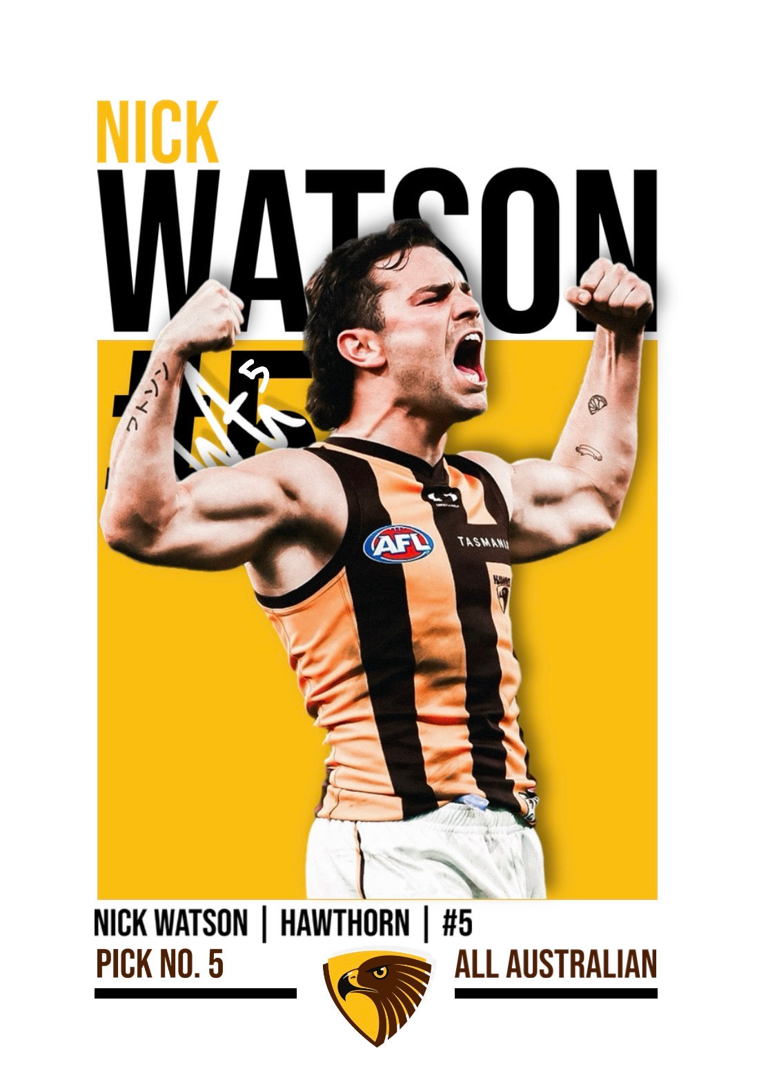Nick Watson | Hawthorn AFL Poster