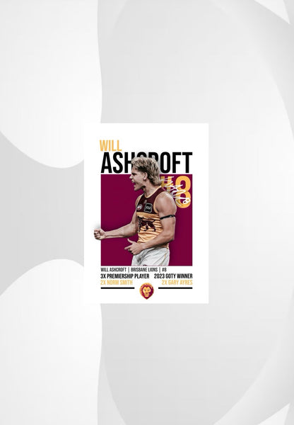 Will Ashcroft | Brisbane Lions Poster