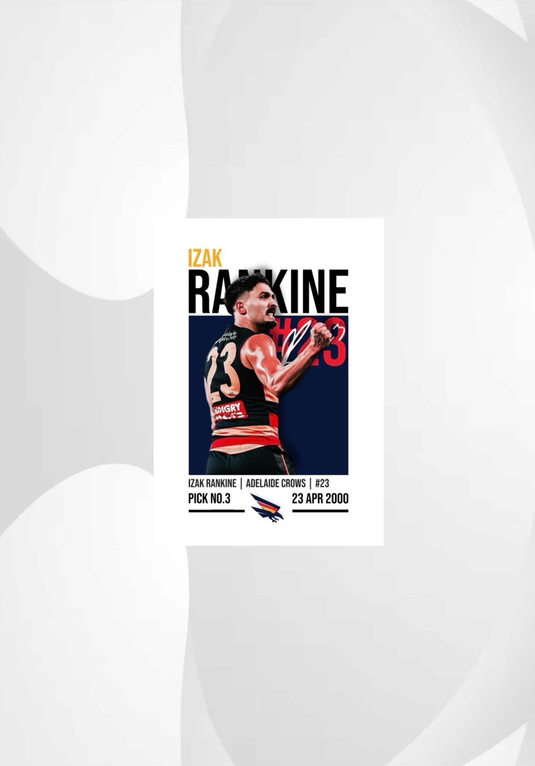 Izak Rankine | Adelaide Crows AFL Poster