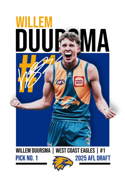 Willem Duursma | West Coast AFL Poster