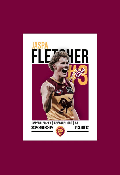 Jaspa Fletcher | Brisbane Lions AFL Poster