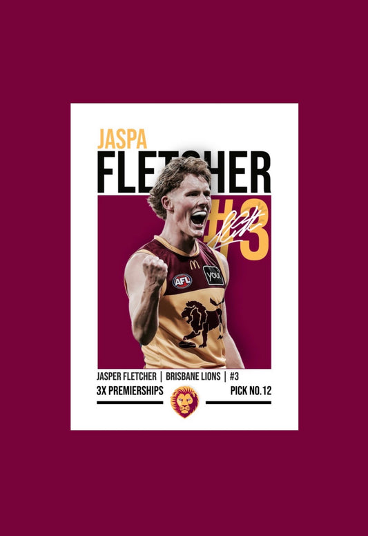 Jaspa Fletcher | Brisbane Lions AFL Poster