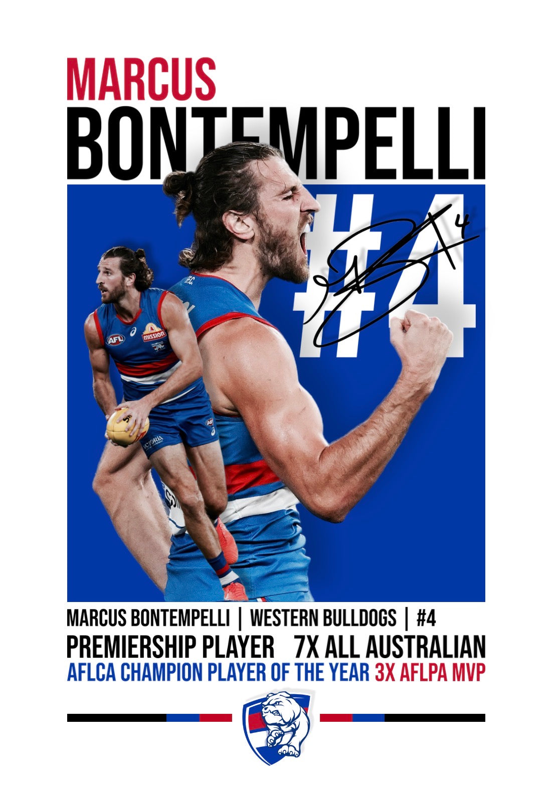 Western Bulldogs Bundle | Bontempelli, Richards, Jones, Darcy AFL Poster Value Pack