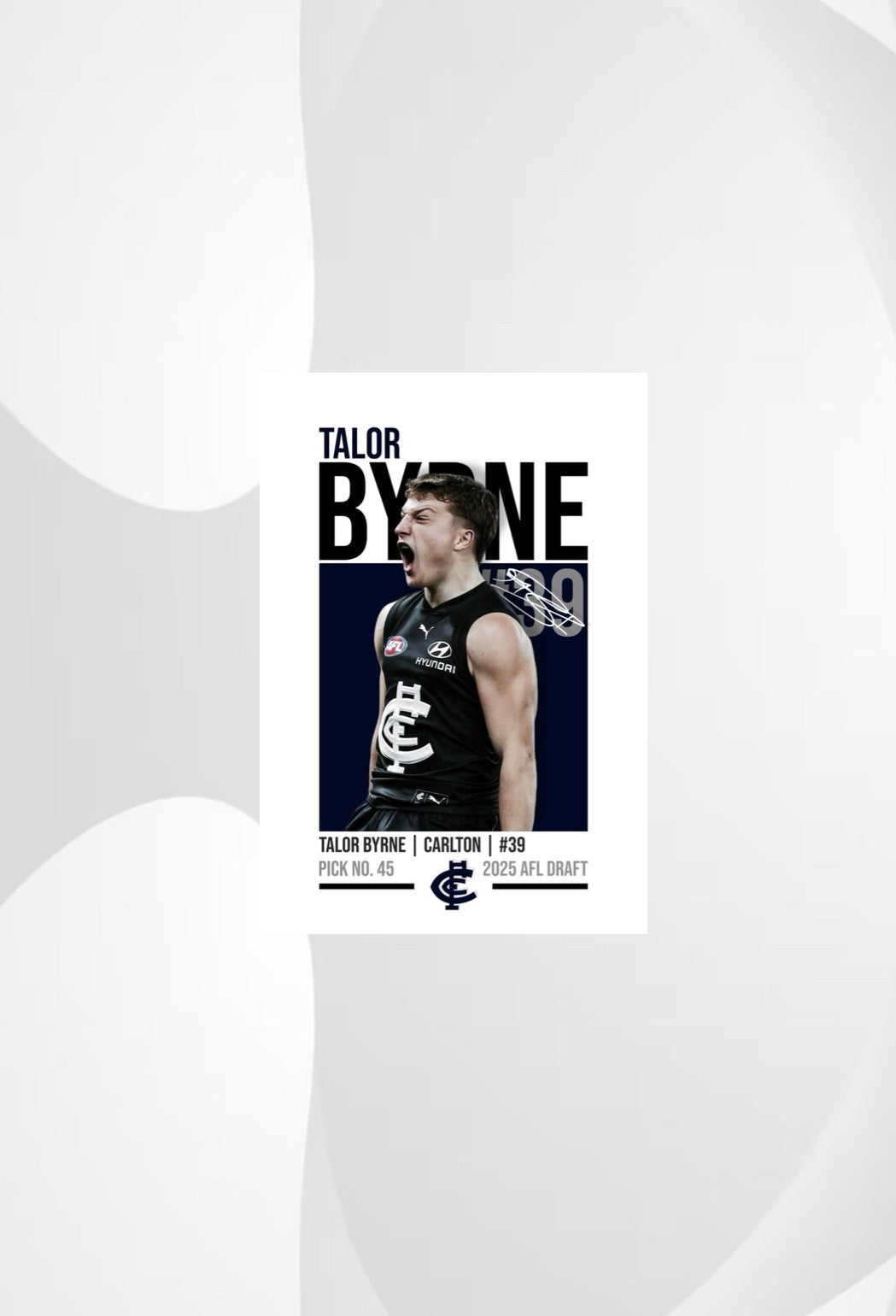Talor Byrne | Carlton AFL Poster