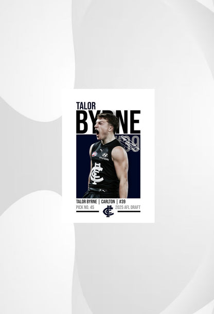 Talor Byrne | Carlton AFL Poster