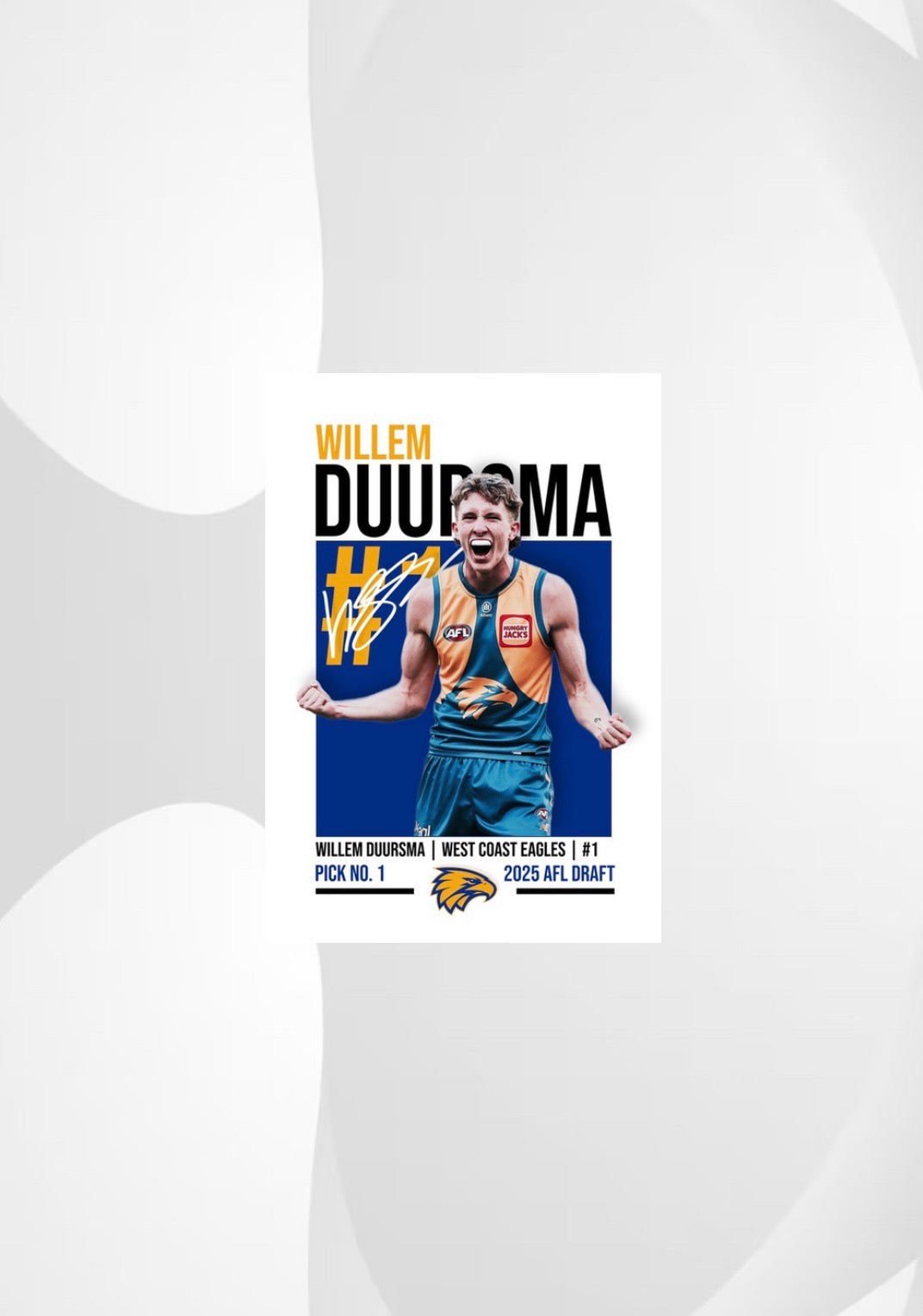 Willem Duursma | West Coast AFL Poster