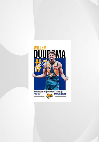 Willem Duursma | West Coast AFL Poster