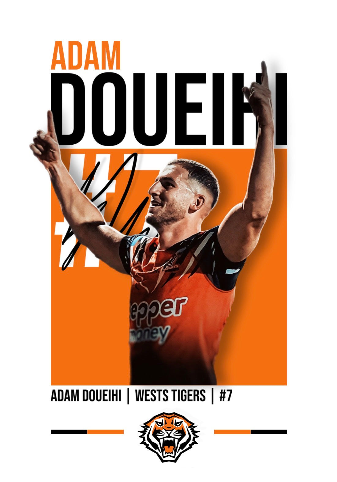 Adam Doueihi | Wests Tigers NRL Poster
