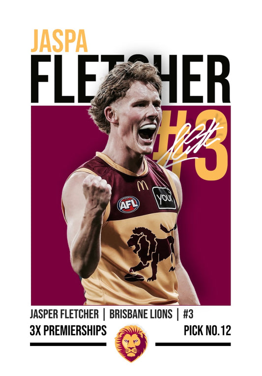 Jaspa Fletcher | Brisbane Lions AFL Poster
