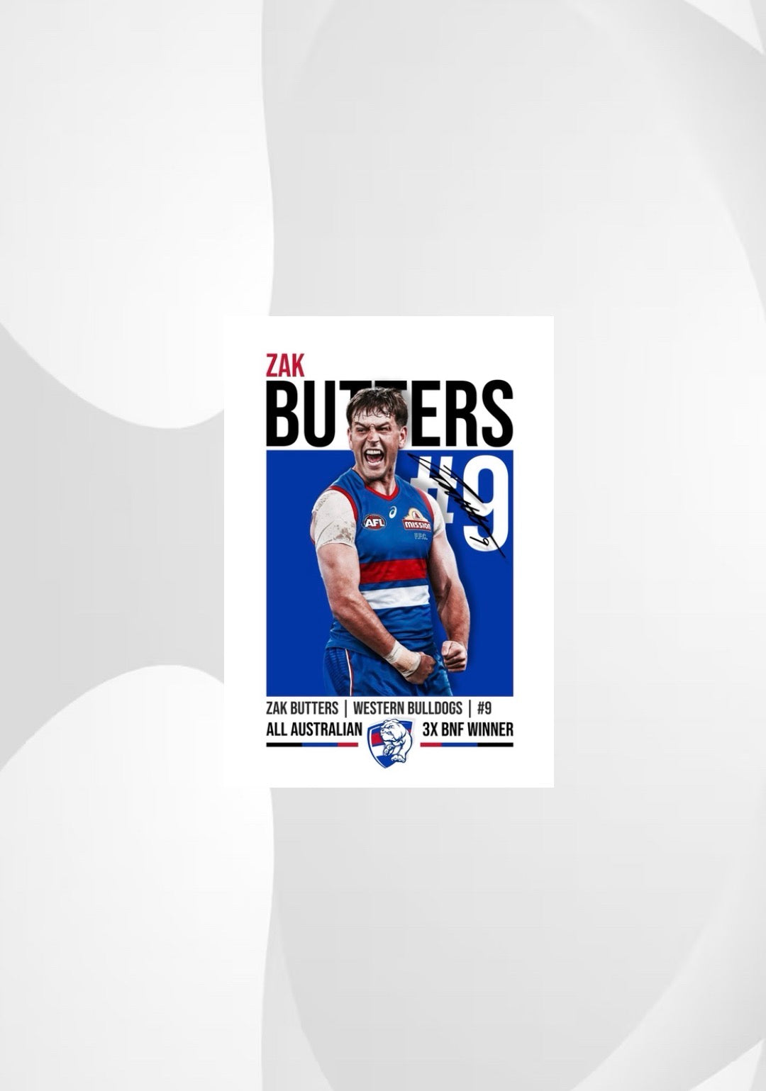 Zak Butters | Western Bulldogs AFL Poster