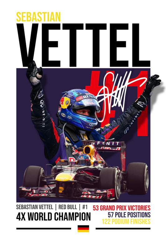 Sebastian Vettel Poster (Digital)