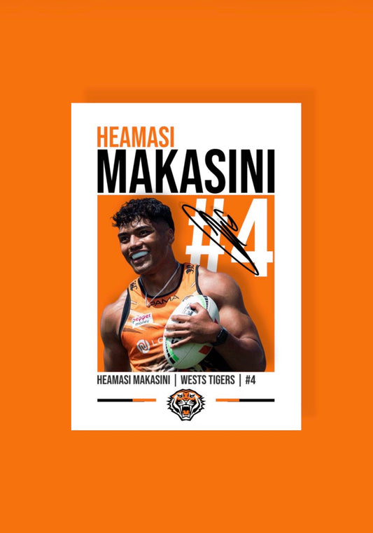 Heamasi Makasini | Wests Tigers NRL Poster