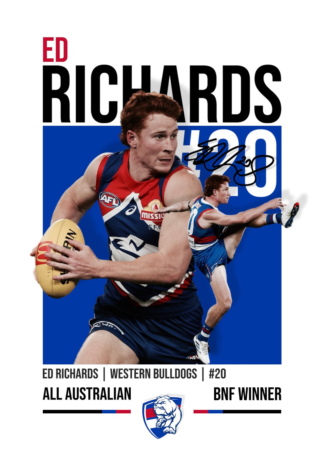 Ed Richards | Western Bulldogs AFL Poster