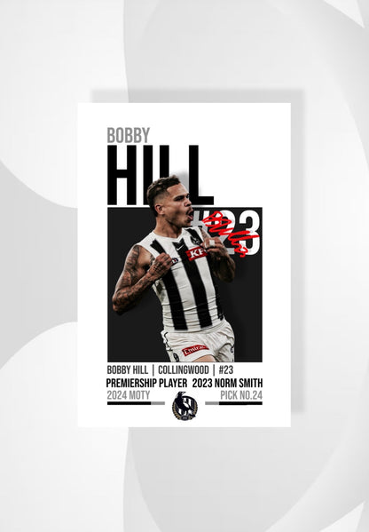Bobby Hill | Collingwood AFL Poster